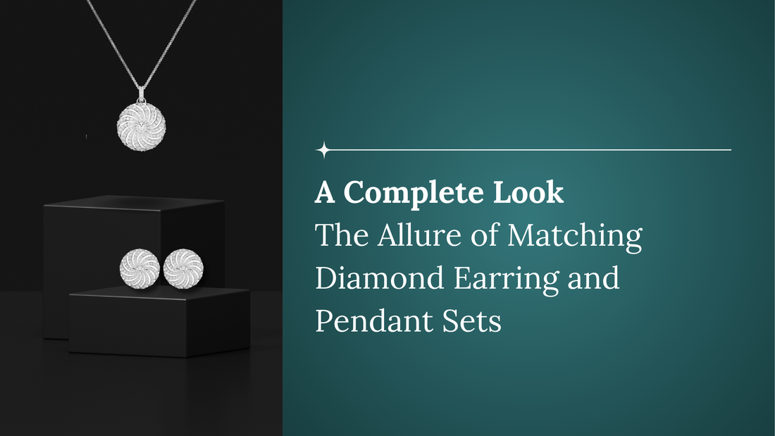 Matching Diamond Earring and Pendant Sets