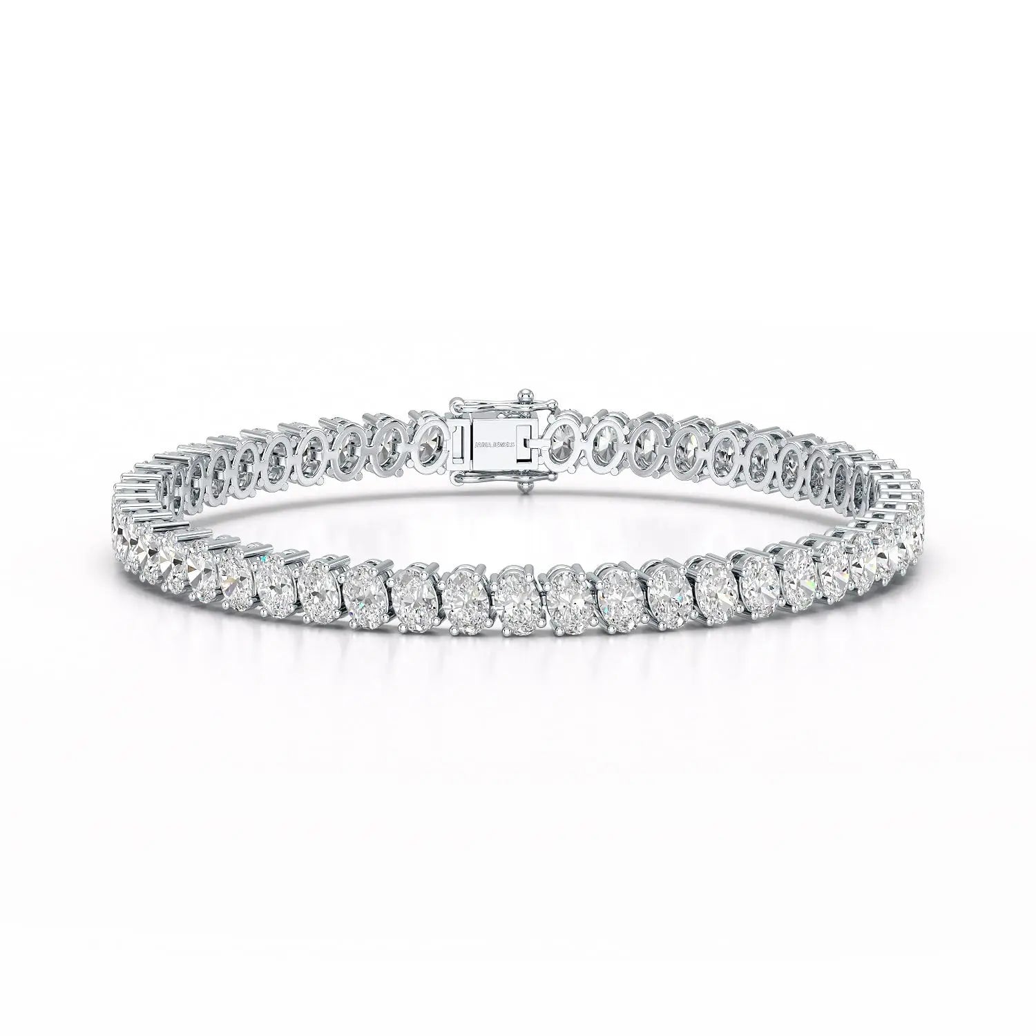 11.70 CT Oval Lab Grown Diamond Tennis Bracelet Jama Jewels