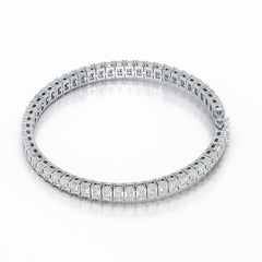 14.25 CT Emerald Cut Tennis Lab Diamond Bracelet