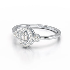 0.27 CT Baguette Shape Lab Grown Diamond Ring