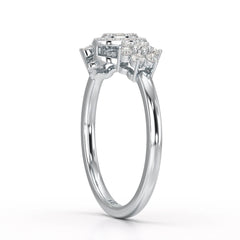 0.35 CT Round Cut Lab Diamond Engagement Ring