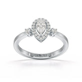 0.43 CT Pear Cut Lab Diamond Ring