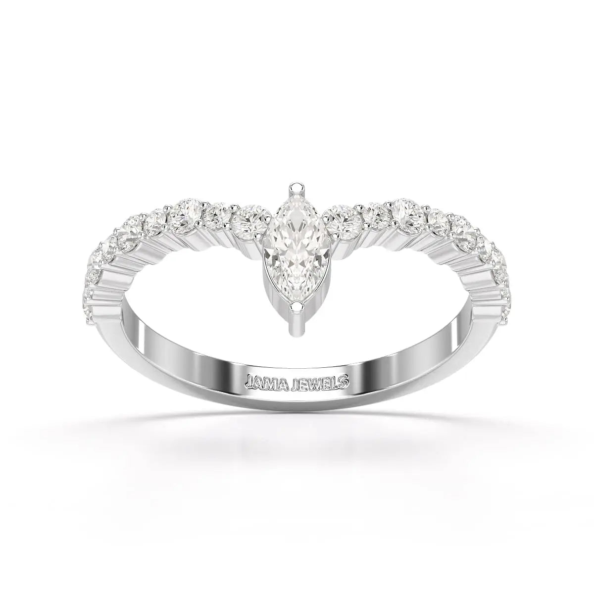 0.44 CT Marquise Cut Lab Diamond Ring