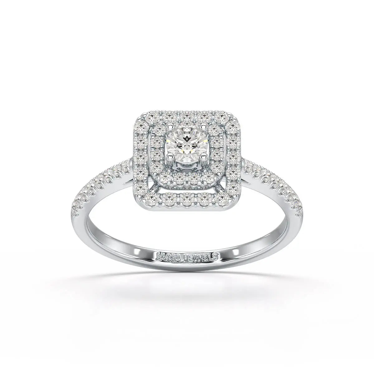 0.49 Carat Lab Diamond Round Cluster Ring