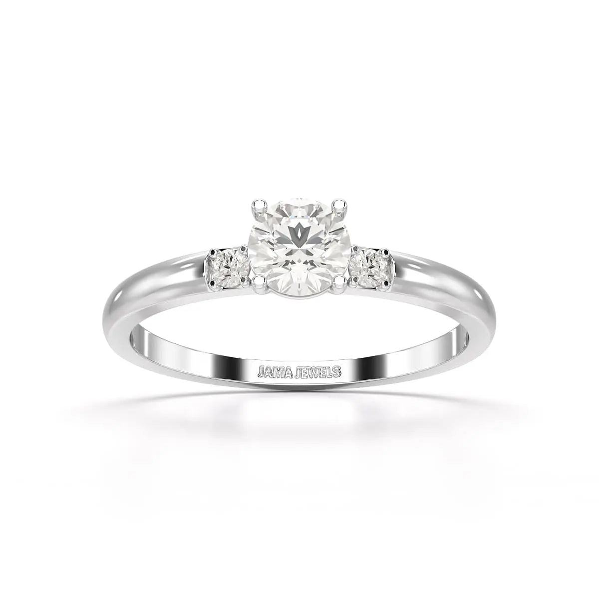 0.57 CT Lab Diamond Simple Three Stone Ring