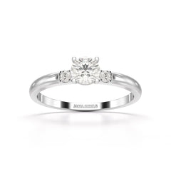 0.57 CT Lab Diamond Simple Three Stone Ring