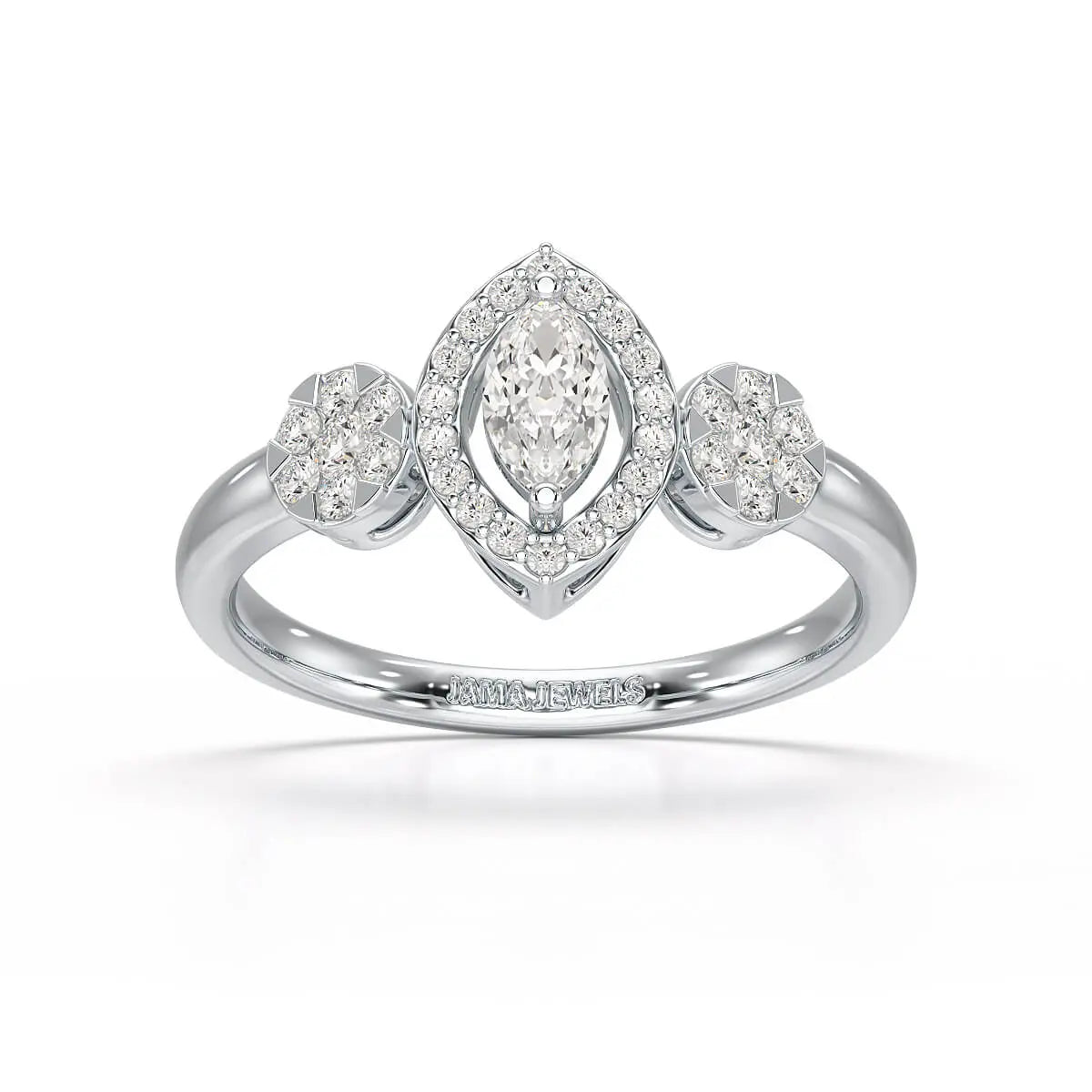 Marquise Cut 0.5 CT Lab Grown Diamond Ring Jama Jewels