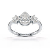 خاتم ألماس مقطوع على شكل كمثرى 0.5 قيراط