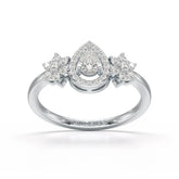 Pear Cut 0.5 CT Lab Grown Diamond Ring Jama Jewels