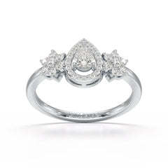 Pear Cut 0.5 CT Lab Grown Diamond Ring Jama Jewels