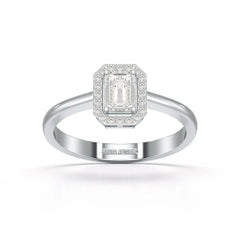 0.6 CT Simple Emerald Cut Lab Diamond Ring