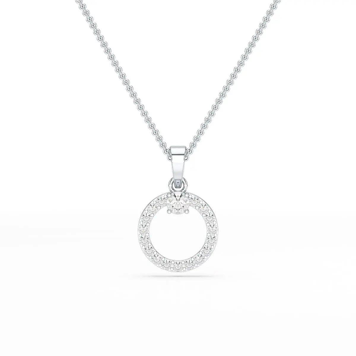 0.71 CT Lab Diamond Round Pendant