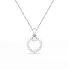 0.71 CT Lab Diamond Round Pendant