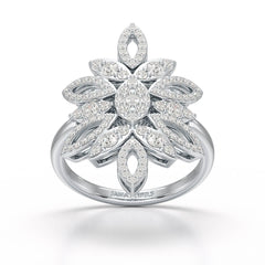 0.76 CT Lab Diamond Engagement Ring