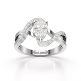 0.84 CT Pear Cut Lab Diamond Ring Jama Jewels