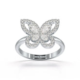 0.8 CT Classic Butterfly Lab Diamond Ring