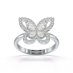 0.8 CT Classic Butterfly Lab Diamond Ring