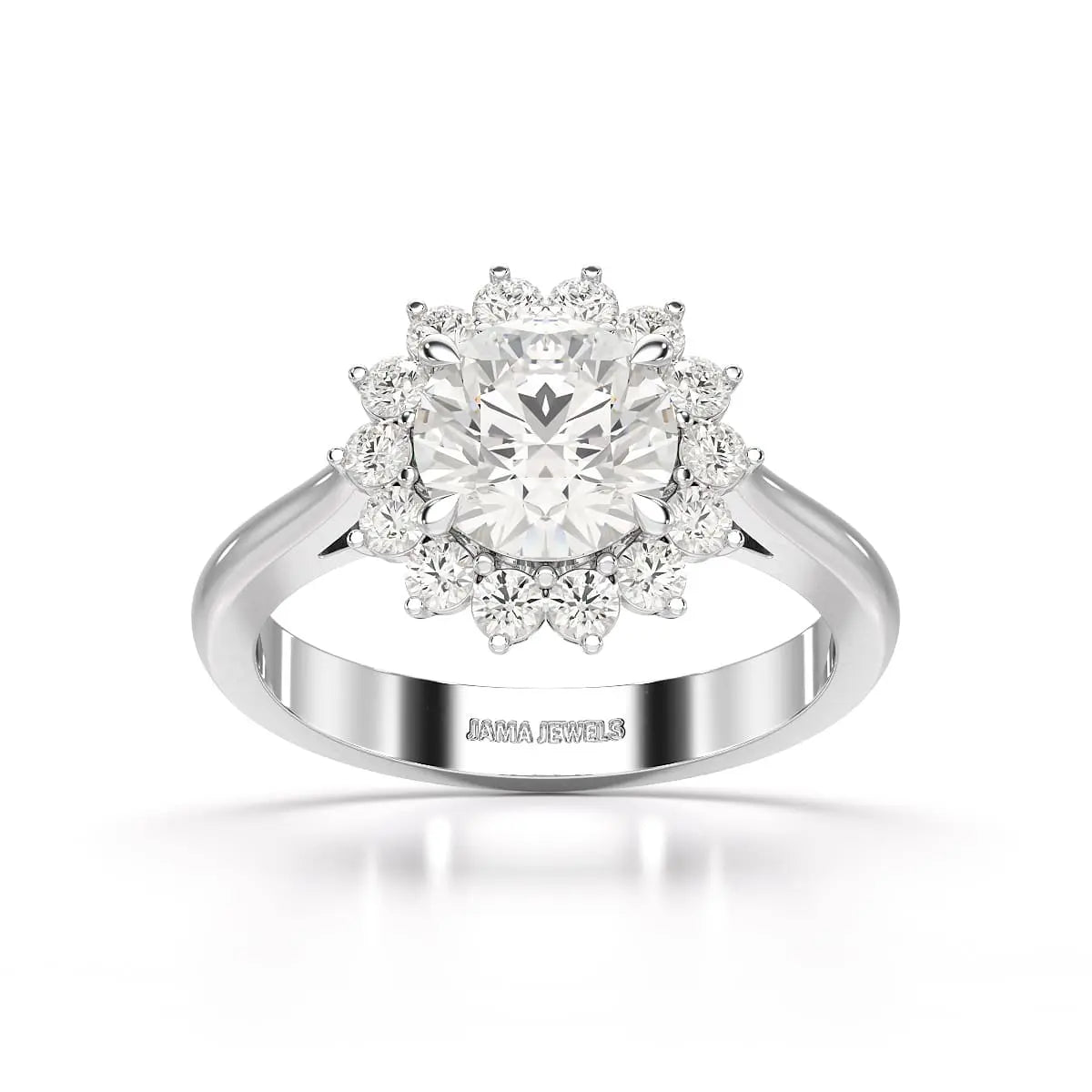 3.97 CT Lab Diamond Halo Ring