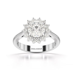 3.97 CT Lab Diamond Halo Ring
