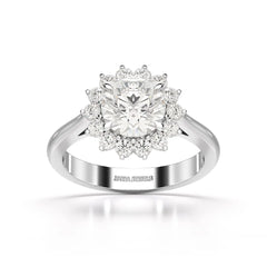 3.97 CT Lab Diamond Halo Ring