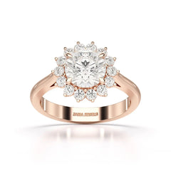 3.97 CT Lab Diamond Halo Ring