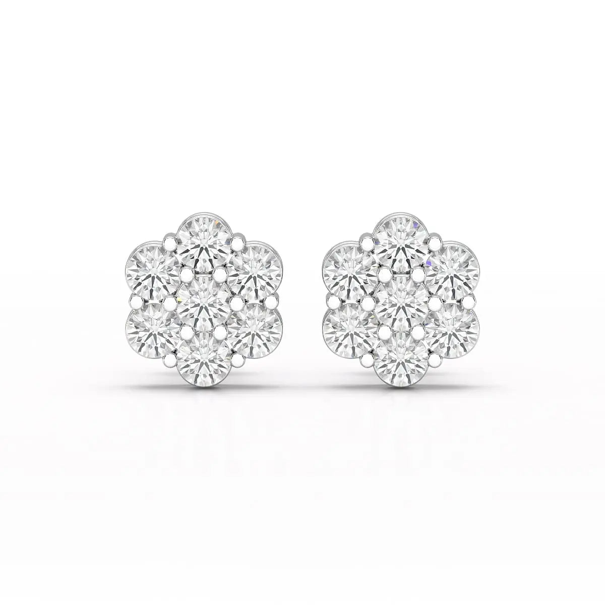 0.97 CT Round Cut Lab Diamond Stud Earring Jama Jewels
