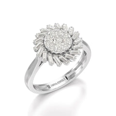 0.97 CT Taper Lab Diamond Ring Jama Jewels