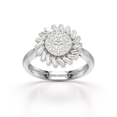 0.97 CT Taper Lab Diamond Ring Jama Jewels