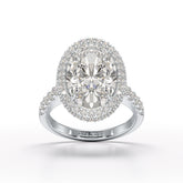 6.1 CT Oval Cut Lab Diamond Wedding Ring - Jama Jewels
