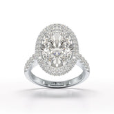 6.1 CT Oval Cut Lab Diamond Wedding Ring - Jama Jewels
