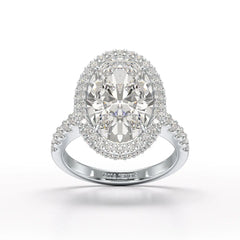 6.1 CT Oval Cut Lab Diamond Wedding Ring - Jama Jewels