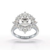 4.95 Carat Round Pear Lab Diamond Ring - Jama Jewels