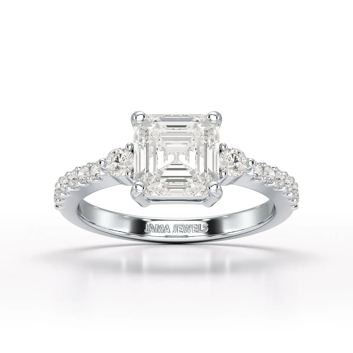 خاتم خطوبة ألماس من Asscher Cut 2.33 قيراط - جواهر جاما