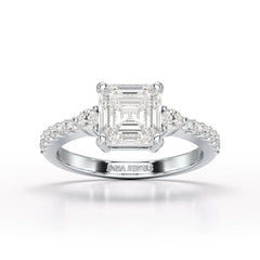 خاتم خطوبة ألماس من Asscher Cut 2.33 قيراط - جواهر جاما