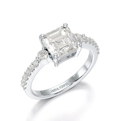 خاتم خطوبة ألماس من Asscher Cut 2.33 قيراط - جواهر جاما
