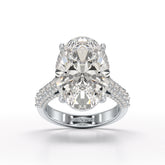 12.06 Carat Oval Cut Lab Diamond Engagement Ring - Jama Jewels