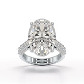 12.06 Carat Oval Cut Lab Diamond Engagement Ring - Jama Jewels