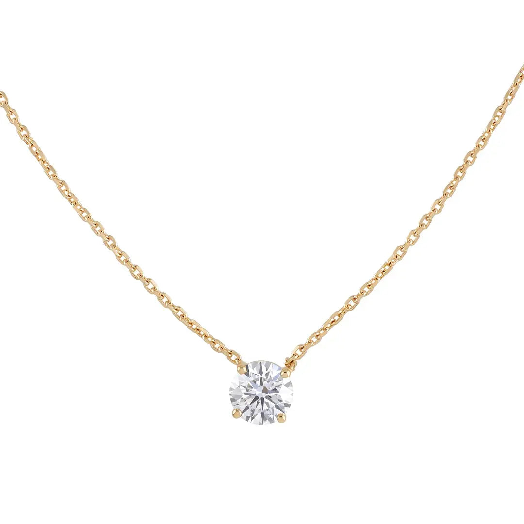 1.05 CT Round Cut Diamond Chain Pendant