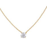 1.05 CT Round Cut Diamond Chain Pendant