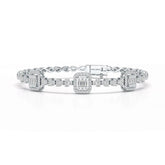 1.13 CT Baguette Cut Lab Diamond Bracelet