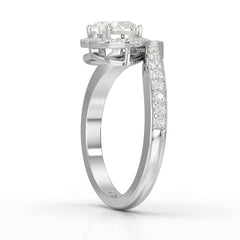 1.13 CT Heart Cut Lab Diamond Ring Jama Jewels