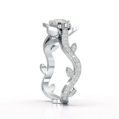 1.16 CT Flower Cut Round Lab Diamond Ring