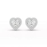 1.21 CT Lab Diamond Heart Shape Stud Earrings Jama Jewels