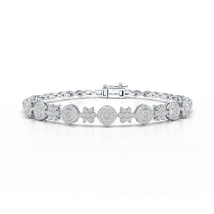 1.26 CT Lab Diamond Flower Shape Bracelet