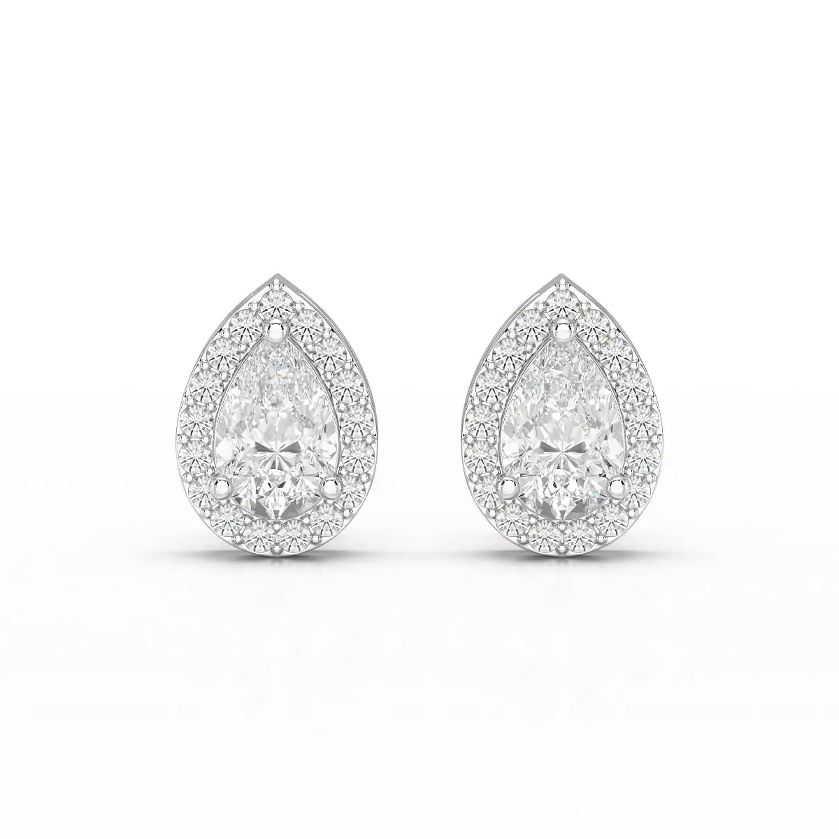 1.27 CT Lab Diamond Pear Cut Stud Earring Jama Jewels