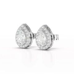 1.27 CT Lab Diamond Pear Cut Stud Earring Jama Jewels