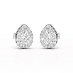 1.27 CT Lab Diamond Pear Cut Stud Earring Jama Jewels