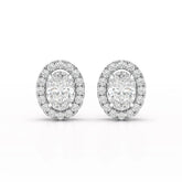 1.32 CT Lab Diamond Oval Cut Stud Earrings Jama Jewels