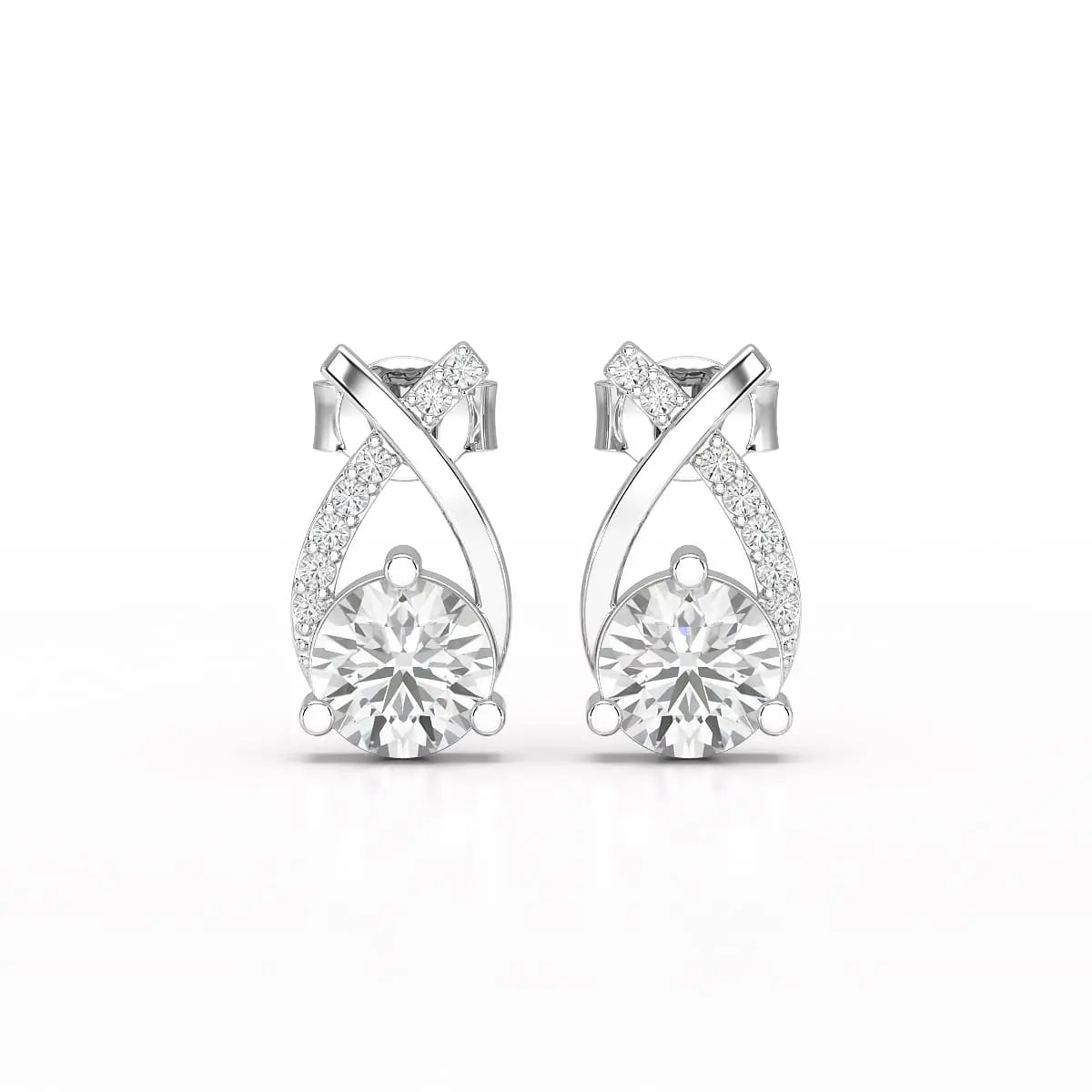 1.38 CT Lab Diamond Stud Earrings Jama Jewels