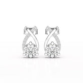 أقراط مرصعة بألماس صناعي بوزن 1.38 قيراط